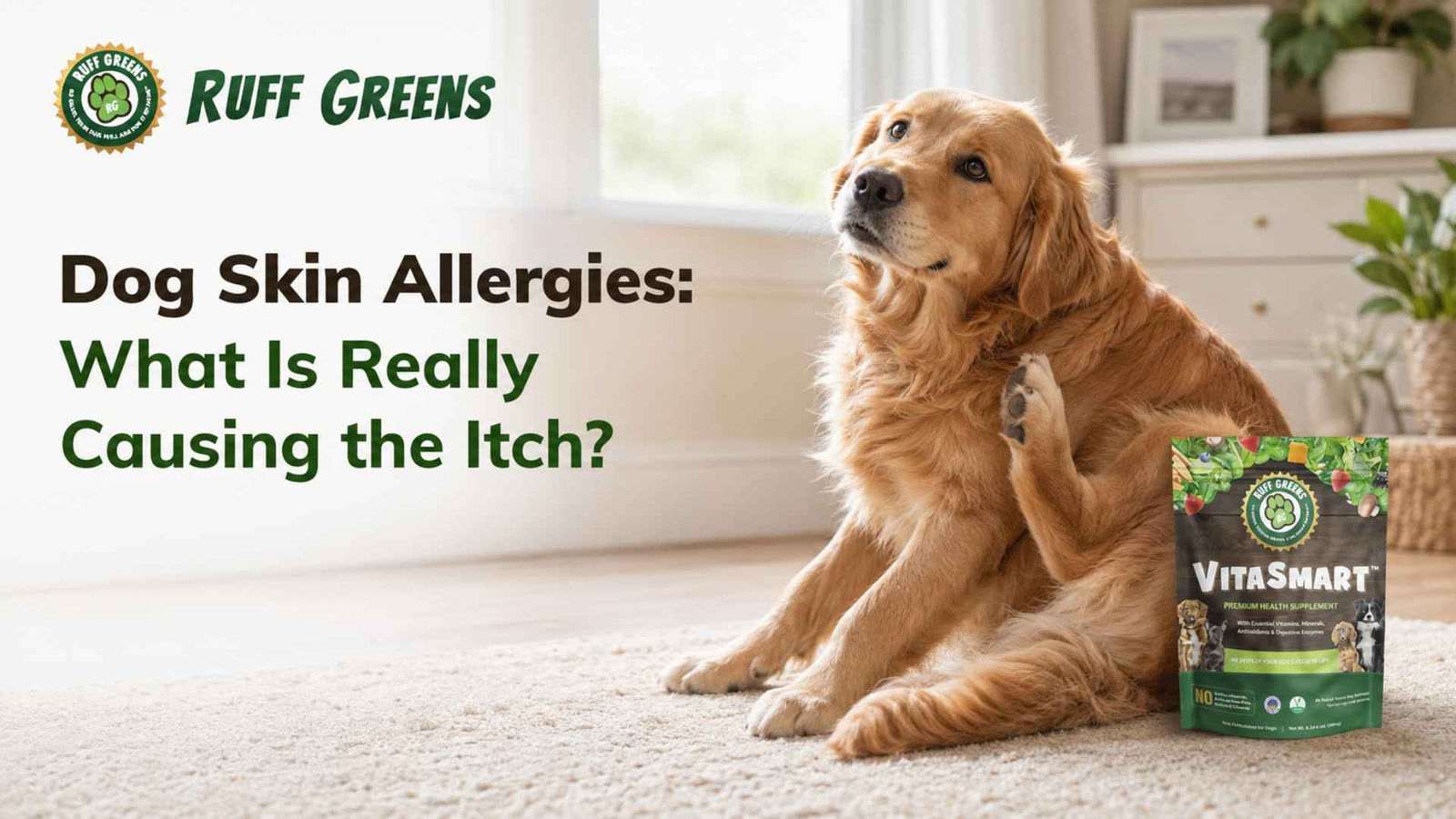 Dog allergy supplements and nutritional support for itchy dogs