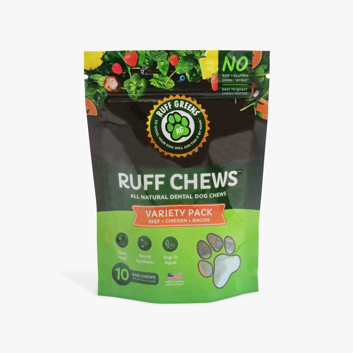Wizards Ruff Ruff Chews, 10 Count - Ruff Greens